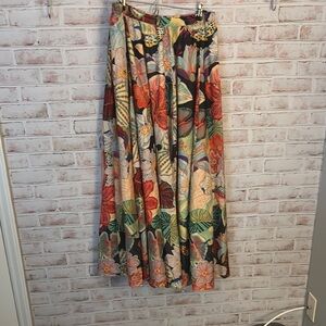 Christian Siriano Vibrant Floral Maxi Skirt